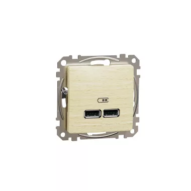 SCHNEIDER SDD180401 ÚJ SEDNA Dupla USB töltő, A+A, 2.1A, nyír SCHNEIDER SDD180401 ÚJ SEDNA Dupla USB töltő, A+A, 2.1A, nyír
