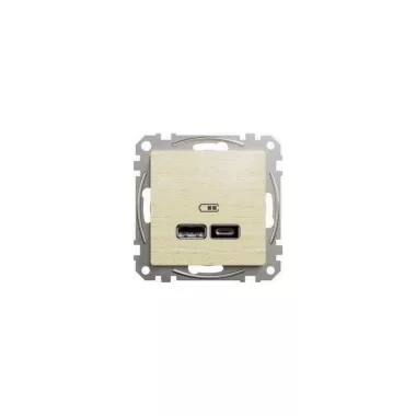 SCHNEIDER SDD180402 ÚJ SEDNA Dupla USB töltő, A+C, 2.4A, nyír SCHNEIDER SDD180402 ÚJ SEDNA Dupla USB töltő, A+C, 2.4A, nyír