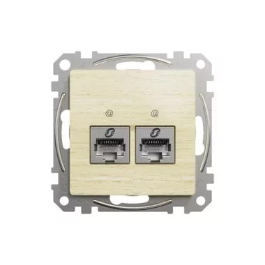 SCHNEIDER SDD180462S ÚJ SEDNA 2xRJ45 Cat6 STP aljzat, nyír