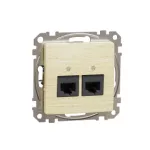 SCHNEIDER SDD180467 ÚJ SEDNA 2xRJ45 Cat6A UTP aljzat, nyír