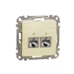   SCHNEIDER SDD180467S ÚJ SEDNA 2xRJ45 Cat6A STP aljzat, nyír