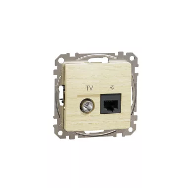 SCHNEIDER SDD180469T ÚJ SEDNA TV/RJ45 Cat6 UTP kombinált aljzat, nyír SCHNEIDER SDD180469T ÚJ SEDNA TV/RJ45 Cat6 UTP kombinált aljzat, nyír
