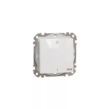   SCHNEIDER SDD211102 ÚJ SEDNA Kétpólusú kapcsoló, rugós bekötés, 10AX, IP44, fehér