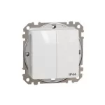   SCHNEIDER SDD211105 ÚJ SEDNA Csillárkapcsoló, rugós bekötés, 10AX, IP44, fehér