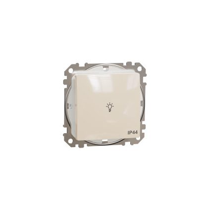   SCHNEIDER SDD212132 NEW SEDNA with single-pole pressure lamp signal, spring-cage connection, 10A, IP44, beige