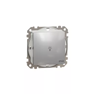 SCHNEIDER SDD213132 ÚJ SEDNA Egypólusú nyomó lámpajellel, rugós bekötés, 10A, IP44, alumínium