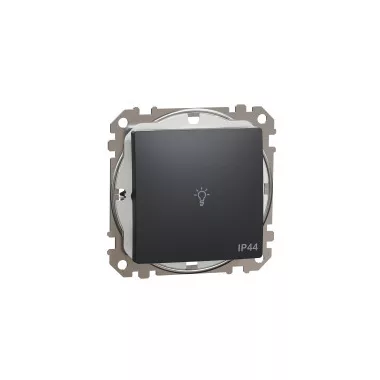 SCHNEIDER SDD214132 ÚJ SEDNA Egypólusú nyomó lámpajellel, rugós bekötés, 10A, IP44, antracit