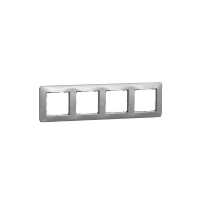 SCHNEIDER SDD313804 SEDNA DESIGN Négyes keret, univerzális, alumínium