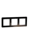 SCHNEIDER SDD361803 SEDNA ELEMENTS Hármas keret, univerzális, kristályfekete SCHNEIDER SDD361803 SEDNA ELEMENTS Hármas keret, univerzális, kristályfekete