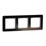 SCHNEIDER SDD361803 SEDNA ELEMENTS Hármas keret, univerzális, kristályfekete