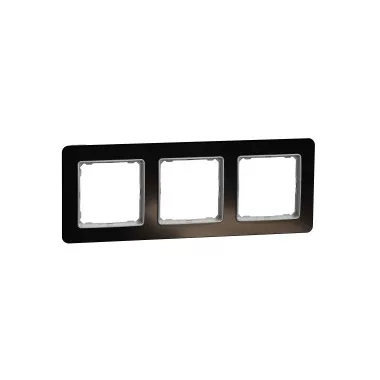 SCHNEIDER SDD361803 SEDNA ELEMENTS Hármas keret, univerzális, kristályfekete