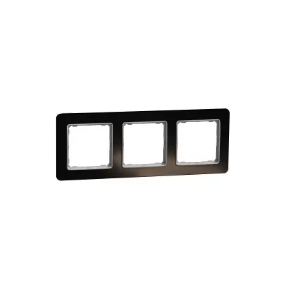 SCHNEIDER SDD361803 SEDNA ELEMENTS Hármas keret, univerzális, kristályfekete SCHNEIDER SDD361803 SEDNA ELEMENTS Hármas keret, univerzális, kristályfekete