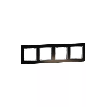 SCHNEIDER SDD361804 SEDNA ELEMENTS Négyes keret, univerzális, kristályfekete SCHNEIDER SDD361804 SEDNA ELEMENTS Négyes keret, univerzális, kristályfekete