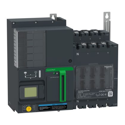 SCHNEIDER TA25D3L1002TPE TransferPacT Active Automatic automatikus átkapcsoló - 250A tokozat 100A 3P LCD kijelző 230V