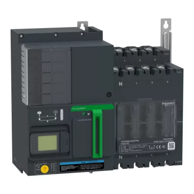 SCHNEIDER TA25D4L1002TPE TransferPacT Active Automatic automatikus átkapcsoló - 250A tokozat 100A 4P LCD kijelző 230V