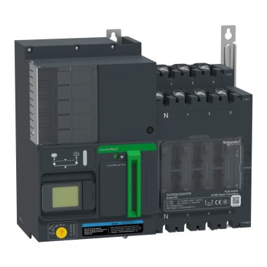 SCHNEIDER TA25D4L2504TPE TransferPacT Active Automatic automatikus átkapcsoló - 250A tokozat 250A 4P LCD kijelző 400V
