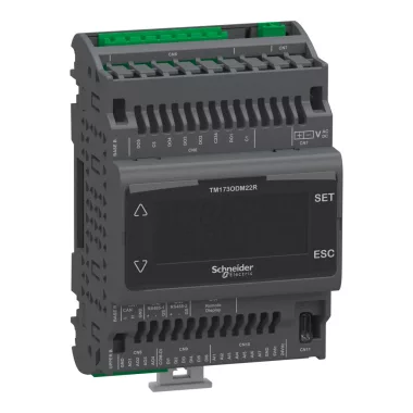 SCHNEIDER TM173ODM22R Vezérlő, Modicon M171/M172/M173, optimalizált kijelző, 22 IO, 2 RS485
