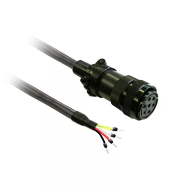 SCHNEIDER VW3M5D2AR30 power cable 3m shielded 4x 1,3mm², BCH2 MIL connector SCHNEIDER VW3M5D2AR30 power cable 3m shielded 4x 1,3mm², BCH2 MIL connector