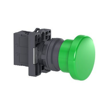 SCHNEIDER XA2EC31 Harmony Easy Series  Ø22 Nyomógomb,  Ø40  gombafejű, zöld, 1NO
