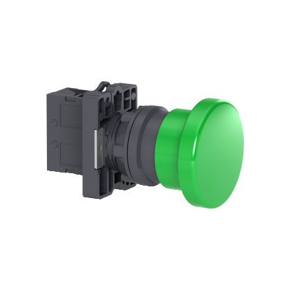 SCHNEIDER XA2EC31 Harmony Easy Series  Ø22 Nyomógomb,  Ø40  gombafejű, zöld, 1NO