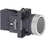 SCHNEIDER XA2EH021 Harmony Easy Series  Ø22 Nyomógomb, gombafejű, fekete, 1NO