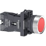 SCHNEIDER XA2EH042 Harmony Easy Series  Ø22 Nyomógomb, gombafejű, piros, 1NC