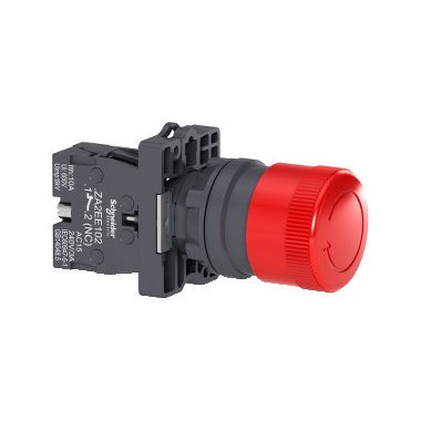 SCHNEIDER XA2ES442 Harmony Easy Series  Ø22 Komplett vészgomb Ø30 fej,  piros, 1NC