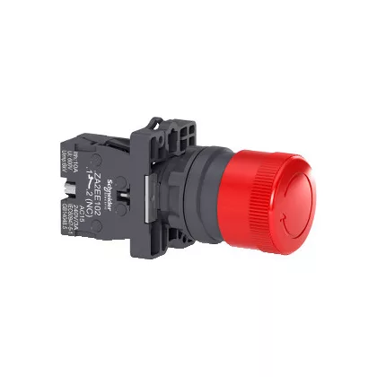   SCHNEIDER XA2ES442 Harmony Easy Series  Ø22 Komplett vészgomb Ø30 fej,  piros, 1NC