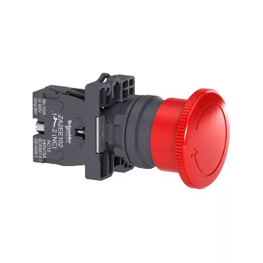 SCHNEIDER XA2ES542 Harmony Easy Series  Ø22 Komplett vészgomb Ø40 fej,  piros, 1NC