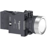 SCHNEIDER XA2EW31M1 Harmony Easy Series  Ø22 Világító nyomógomb, fehér, 220…230V AC, 1NO