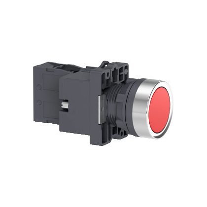   SCHNEIDER XA2EW34M2 Harmony Easy Series  Ø22 Világító nyomógomb, piros, 220…230V AC, 1NC