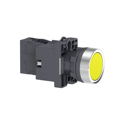 SCHNEIDER XA2EW35B1 Harmony Easy Series  Ø22 Világító nyomógomb, sárga, 24V AC/DC,1NO