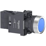 SCHNEIDER XA2EW36M1 Harmony Easy Series  Ø22 Világító nyomógomb, kék, 220…230V AC, 1NO