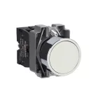   SCHNEIDER XB2BA11C Easy Harmony XB2, Nyomógomb, fehér, 1 NO, fém, panelbe süllyesztett, 22mm, visszatérő, jelöletlen