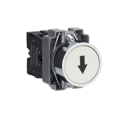   SCHNEIDER XB2BA3341C Easy Harmony XB2, Nyomógomb, fehér, 1 NO, jelölt, nyíl fel, fém, panelbe süllyesztett, 22mm, visszatérő