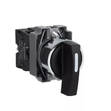 SCHNEIDER XB2BJ33C Easy Harmony XB2, Választókapcsoló, 3 állású, 2 NO, fém, 22mm