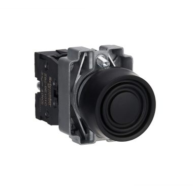 SCHNEIDER XB2BP21C Easy Harmony XB2, Nyomógomb, védősapkás, fekete, 1 NO, fém, panelbe süllyesztett, 22mm, visszatérő