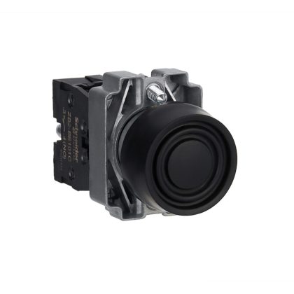   SCHNEIDER XB2BP21C Easy Harmony XB2, Nyomógomb, védősapkás, fekete, 1 NO, fém, panelbe süllyesztett, 22mm, visszatérő