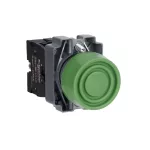   SCHNEIDER XB2BP31C Easy Harmony XB2, Nyomógomb, védősapkás, zöld, 1 NO, fém, panelbe süllyesztett, 22mm, visszatérő
