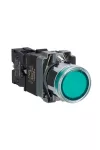SCHNEIDER XB2BW33M1C Easy Harmony XB2, Világító nyomógomb, zöld, AC 220V, fém, panelbe süllyesztett, 22mm, visszatérő