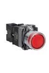SCHNEIDER XB2BW34M1C Easy Harmony XB2, Világító nyomógomb, piros, AC 220V, fém, panelbe süllyesztett, 22mm, visszatérő