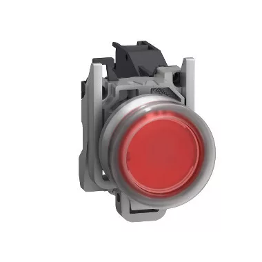 SCHNEIDER XB4BP42GEX Harmony ATEX DG komplett nyomógomb, Ø22, védősapkás, 1NC, piros