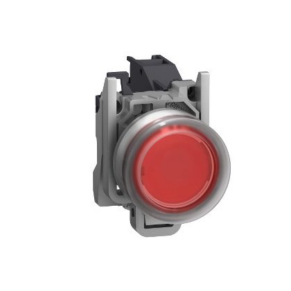   SCHNEIDER XB4BP42GEX Harmony ATEX DG komplett nyomógomb, Ø22, védősapkás, 1NC, piros