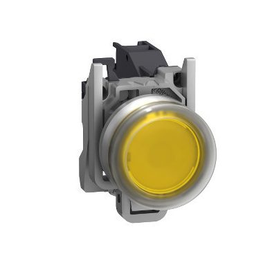 SCHNEIDER XB4BP51GEX Harmony ATEX DG komplett nyomógomb, Ø22, védősapkás, 1NO, sárga