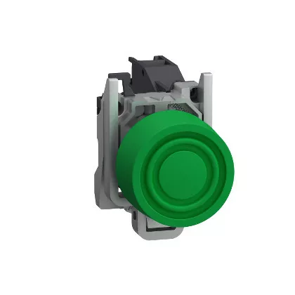 SCHNEIDER XB4BPS31GEX Harmony ATEX DG komplett nyomógomb, Ø22, beépített védősapkás, 1NO, zöld