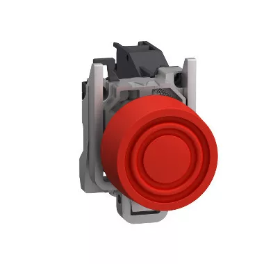 SCHNEIDER XB4BPS42GEX Harmony ATEX DG komplett nyomógomb, Ø22, beépített védősapkás, 1NC, piros