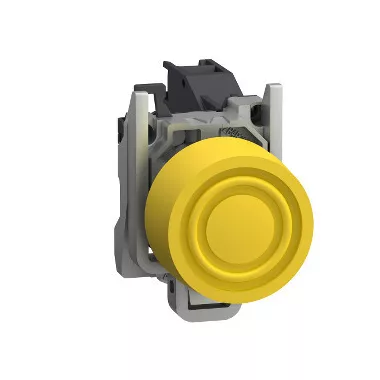SCHNEIDER XB4BPS51GEX Harmony ATEX DG komplett nyomógomb, Ø22, beépített védősapkás, 1NO, sárga
