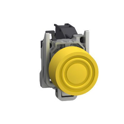   SCHNEIDER XB4BPS51GEX Harmony ATEX DG komplett nyomógomb, Ø22, beépített védősapkás, 1NO, sárga
