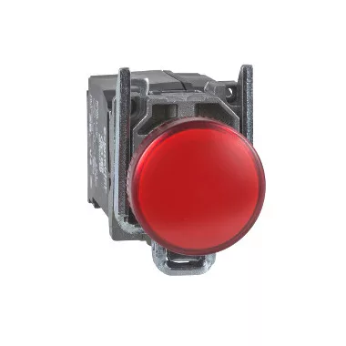 SCHNEIDER XB4BV5B4 Harmony komplett fém LED jelzőlámpa, Ø22, 400 VAC, piros