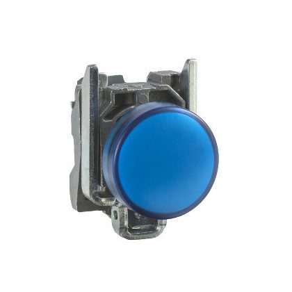 SCHNEIDER XB4BV5B6 Harmony komplett fém LED jelzőlámpa, Ø22, 400 VAC, kék